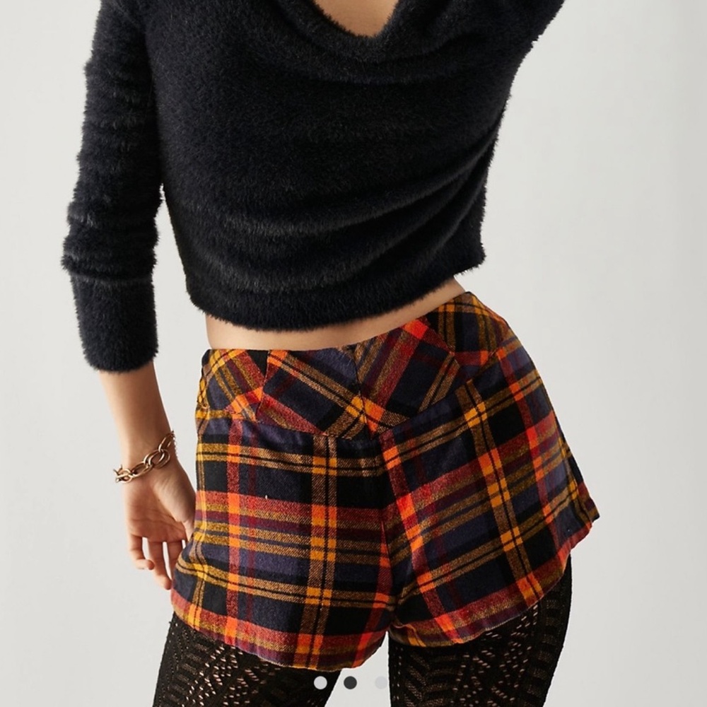 Free People Someday Plaid Mini Skort Size 0 - Picture 7 of 7